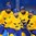 GANGNEUNG, SOUTH KOREA - FEBRUARY 12: Sweden's Maja Nylen Persson #12 celebrates with teammates Hanna Olsson #26, Rebecca Stenberg #23, Emmy Alasalmi #2 and Elin Lundberg #13 after a second period goal on team Korea during preliminary round action at the PyeongChang 2018 Olympic Winter Games. (Photo by Matt Zambonin/HHOF-IIHF Images)

